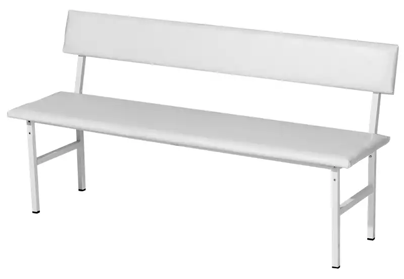 Банкетка БЛ-МСК МСК-208, со спинкой, размер 1500x500x830мм, обивка - белая