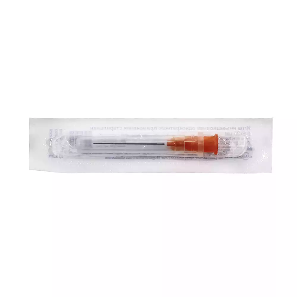 Игла инъекционная 25G (0,5х25мм), стерильная, оранжевая