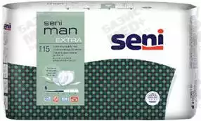 Вкладыши урологические для мужчин SENI MAN, размер extra, для легкой степени, упаковка 15шт