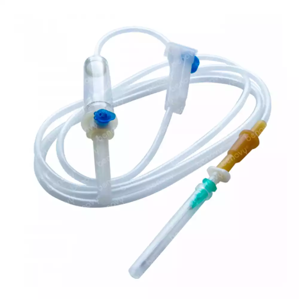 Система инфузионная для переливания растворов 21G игла 0,8*40, пластиковый шип, длина 150см, одноразовая, стерильная