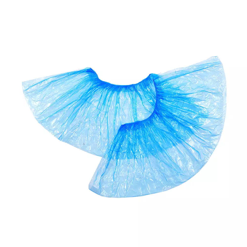 Бахилы "Лайт", полиэтиленовые, гладкие, вес 1,2гр, размер 400*120мм, синие