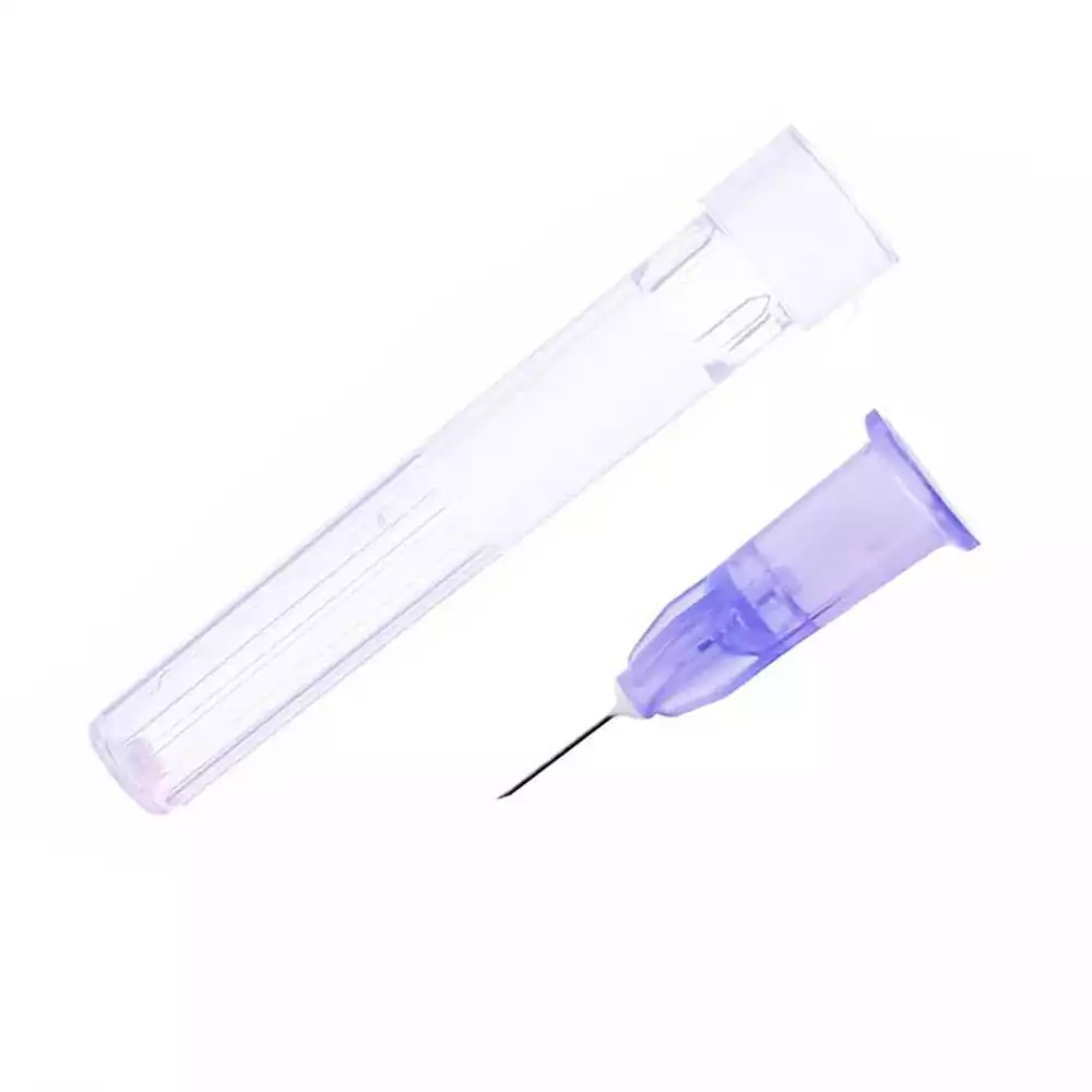 Игла для микроинъекций MESORAM, размер 30G (0,30*6мм), стерильная, фиолетовая