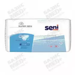Подгузники для взрослых Seni Super Large, размер L(3), обхват талии 100-150см, упаковка 30шт