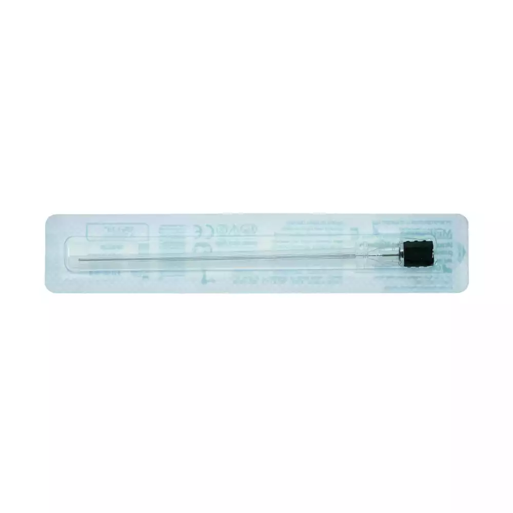 Игла спинальная стерильная Quincke 22G (0,7*90мм), Medispine INEKTA, цвет черный