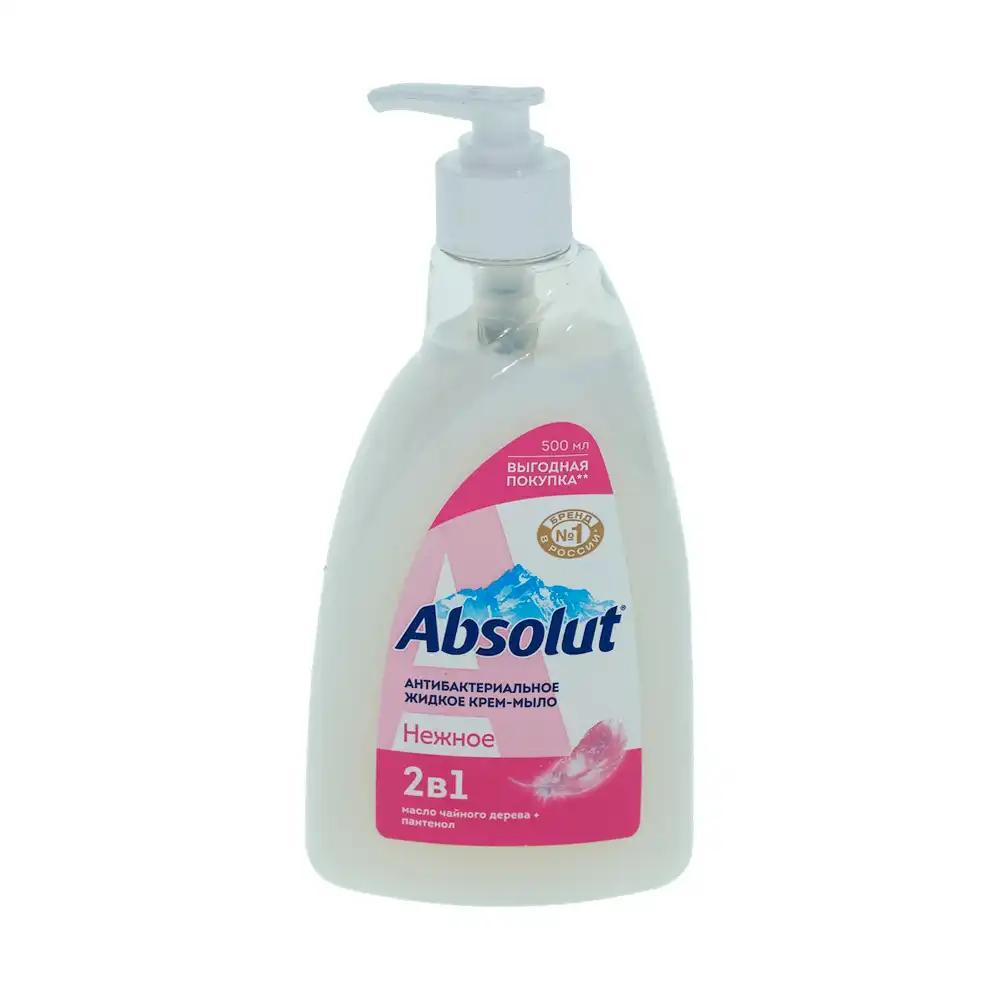 Жидкое мыло ABSOLUT нежное 500мл с дозатором