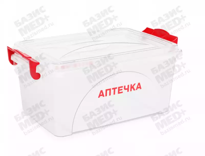 Контейнер "Аптечка" прямоугольный с ручками 4,5л