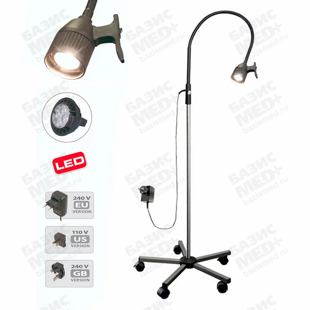 Светильник медицинский передвижной Masterlight LED (источник света - светодиоды, освещенность - 7500 Люкс, цветовая температура - 3000 К, рабочее поле - 100 мм)