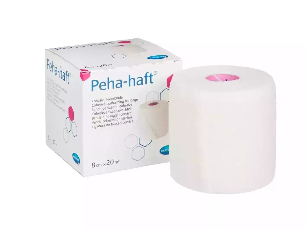 Бинт когезивный эластичный фиксирующий Peha-haft Color 8 см х 20 м №1 (белый)