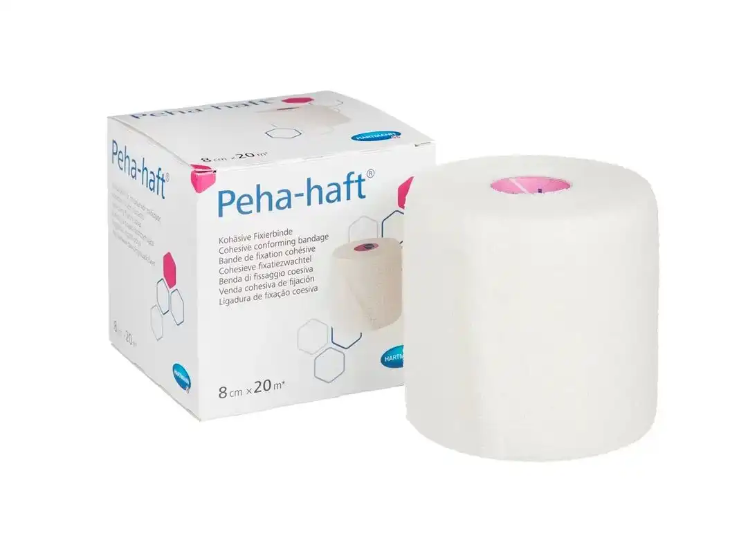 Бинт когезивный эластичный фиксирующий Peha-haft Color 8 см х 20 м №1 (белый)