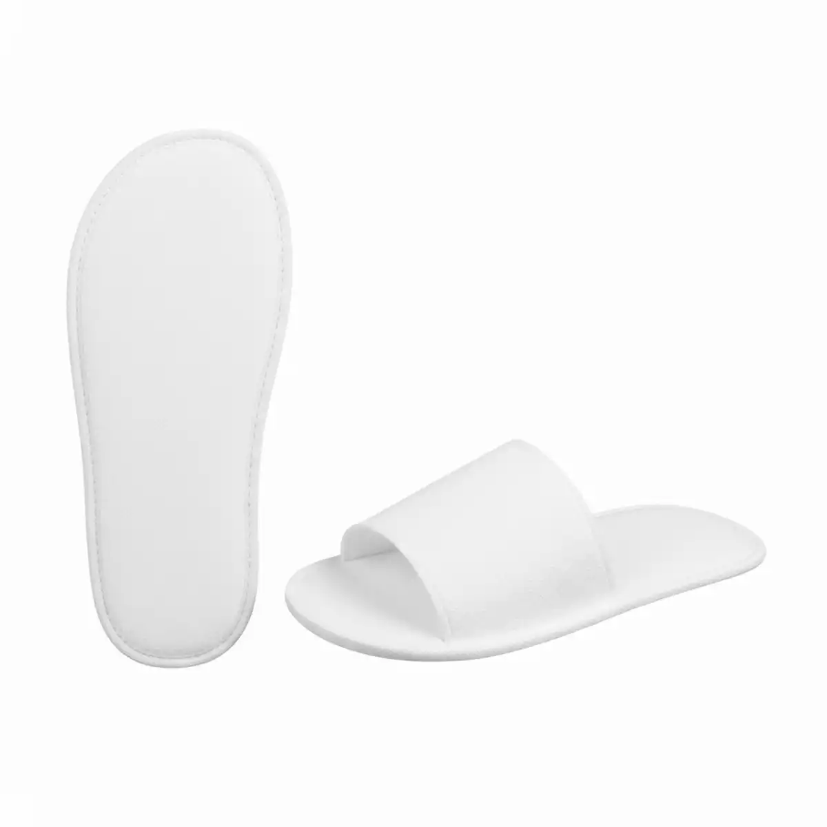 Тапочки из спанбонда. Прошитый изолон 4 мм, белые, размер 37-43