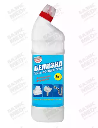 Средство концентрированное для отбеливания, дезинфекции и уборки 1л БЕЛИЗНА, гель
