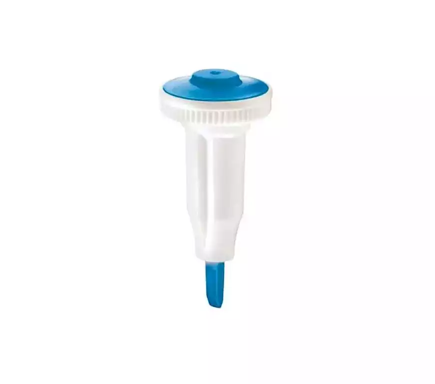 Автоматический ланцет Haemolance Micro Flow, игла 28G, глубина прокола 1,6мм, цвет голубой