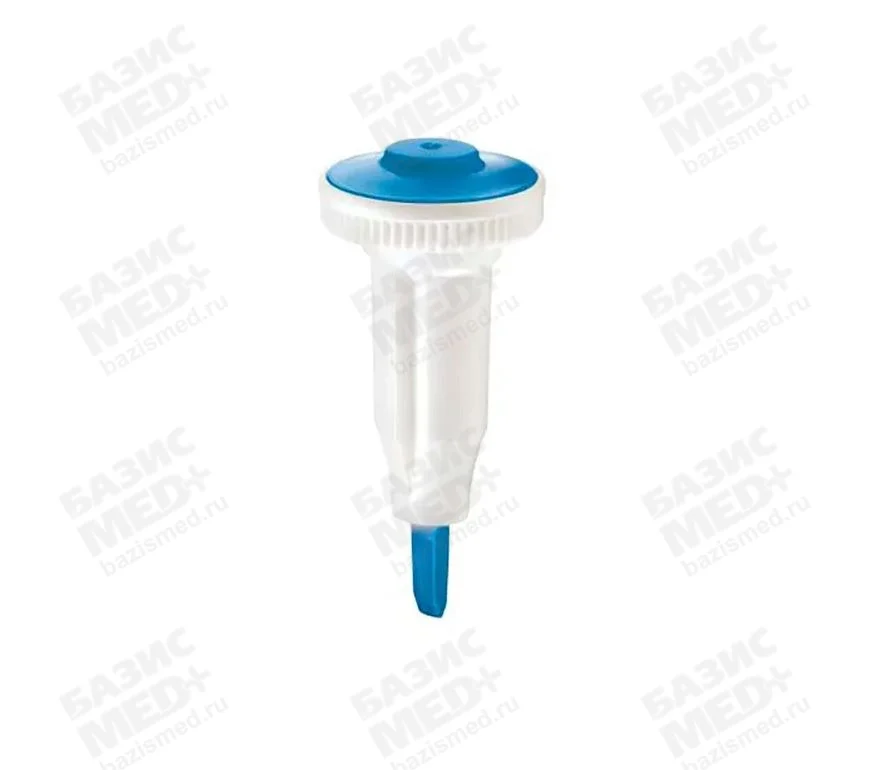 Автоматический ланцет Haemolance Micro Flow, игла 28G, глубина прокола 1,6мм, цвет голубой