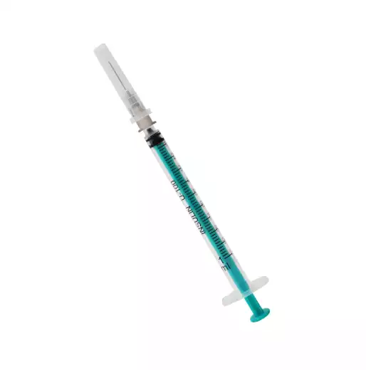 Шприц 1,0 мл инсулиновый, 3-х компонентный, игла надета 27G (0,40*12мм), стерильный, градуированной шкалой 100 МЕ,