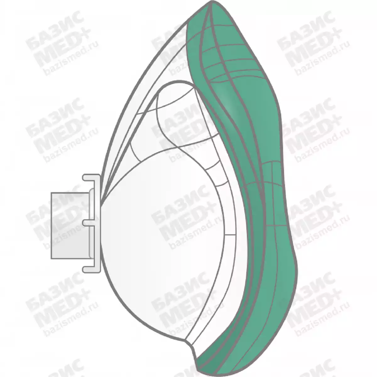 Маска анестезиологическая с безвоздушной манжетой размер 2
