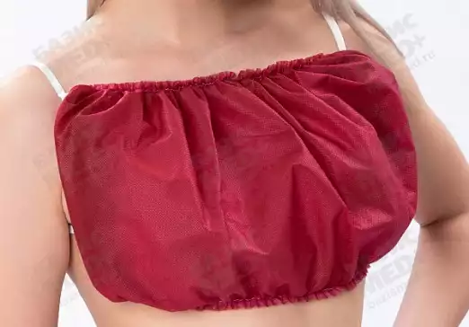 Топик с открытой спиной, спандбонд, бордовый, 10 шт/уп