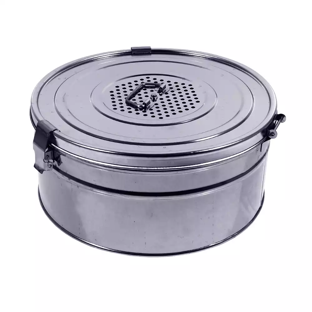 Бикс медицинский (Коробка стерилизационная), круглый, с фильтрами КСКФ-18, объем 18,0л