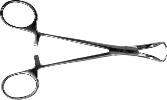 Зажим (Цапка) З-39т, с кремальерой для операционного белья, длина 146мм, аналог З-113